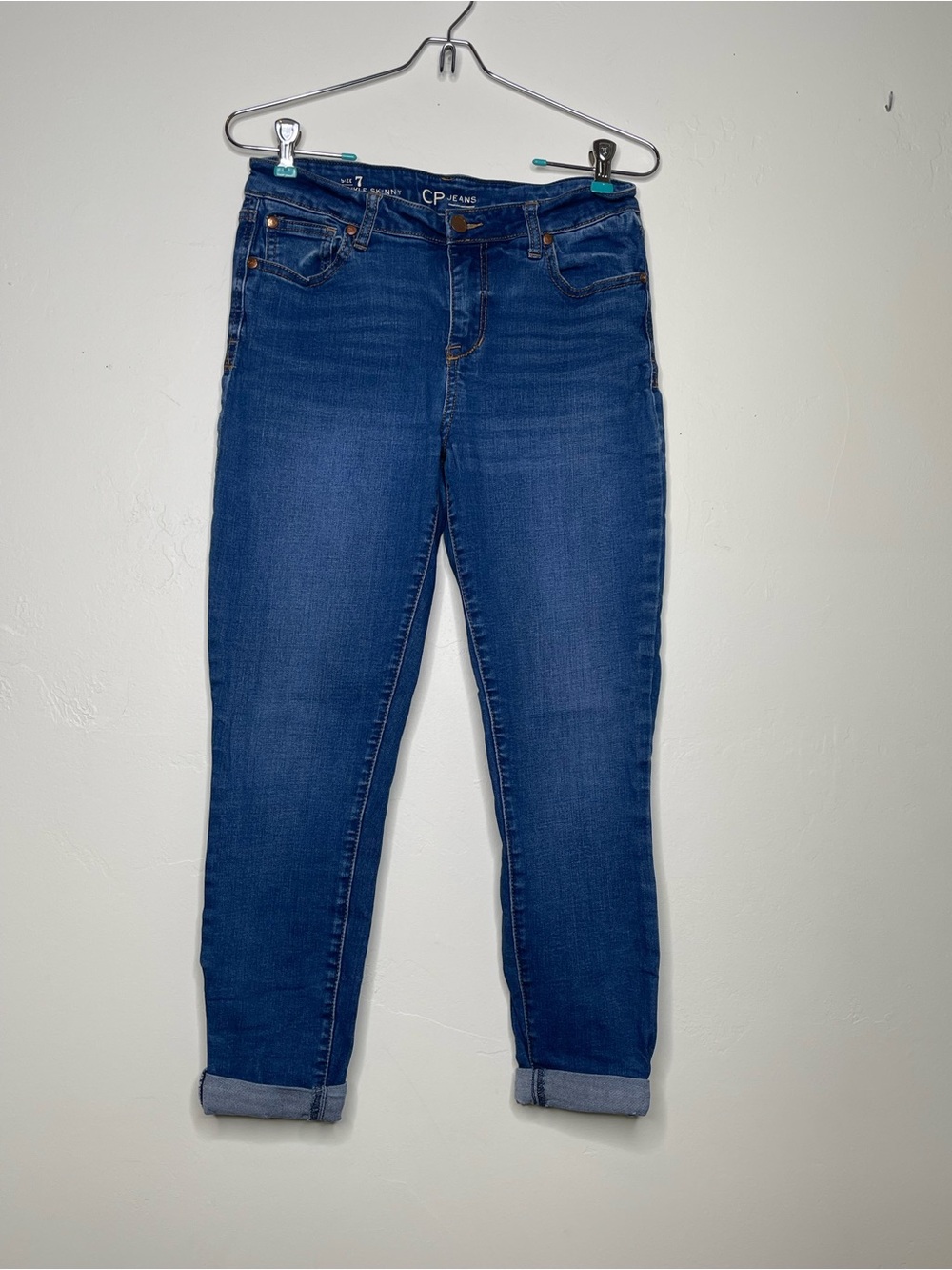 Celebrity Pink CP Jeans Women’s Size 7 Ankle Skinny Jeans Medium Wash Cuffed